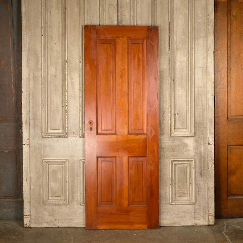 #50349 28x76 Antique 4 Panel Pine Interior Door image 4