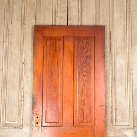 #50357 32x80 Antique 4 Panel Pine Interior Door image 2