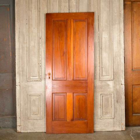 #50358 32x80 Antique 4 Panel Pine Interior Door image 4