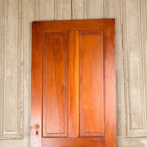 #50358 32x80 Antique 4 Panel Pine Interior Door image 5