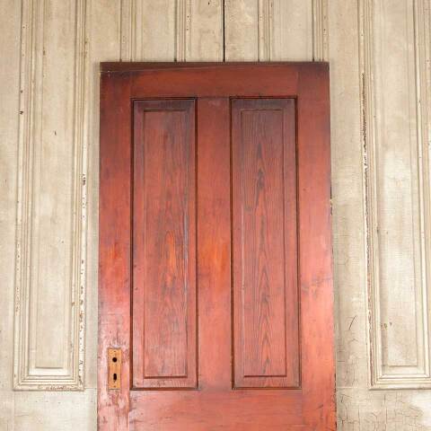 #50361 32x78 Antique 4 Panel Pine Interior Door image 6