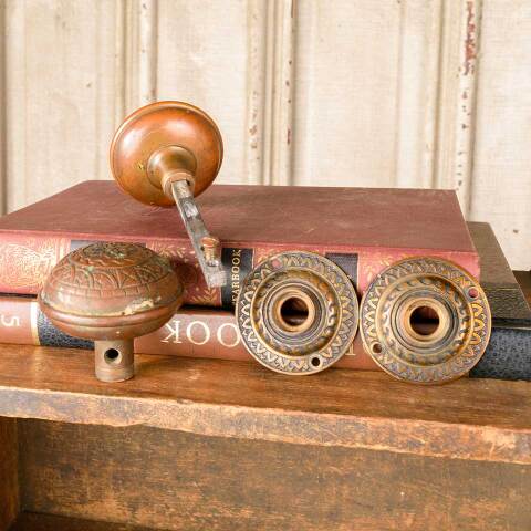 #50365 Antique Brass Reading Door Hardware Set image 6