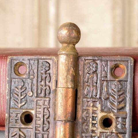 #50366 3" Antique Ornate Cast Iron Door Hinge image 4