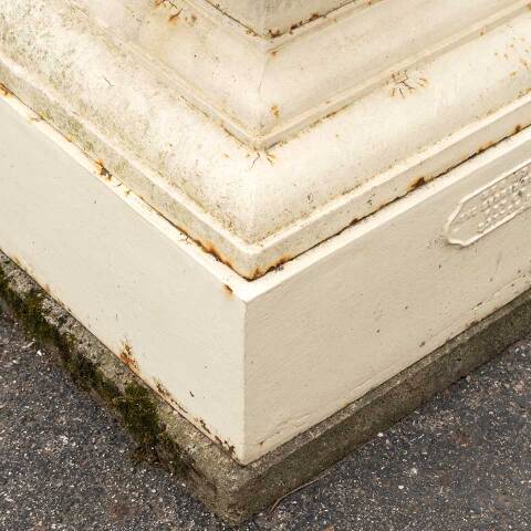 #50394 Antique Kramer Bros. Cast Iron Garden Urn image 7