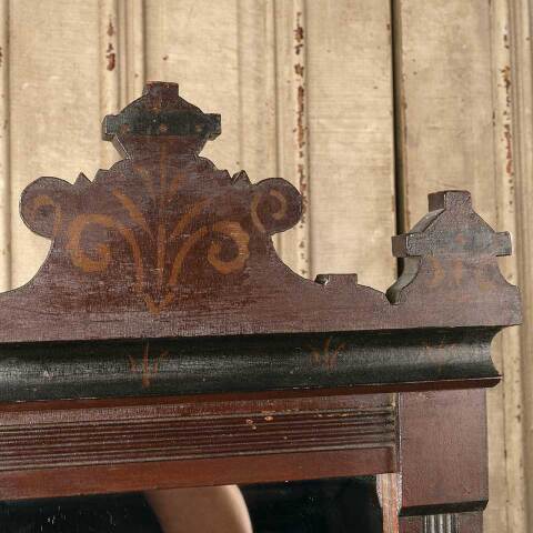 #50401 Antique Victorian Wall Mirror in Wood Frame image 3