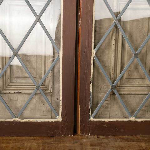 #50408 Antique Leaded Glass Casement Windows image 7