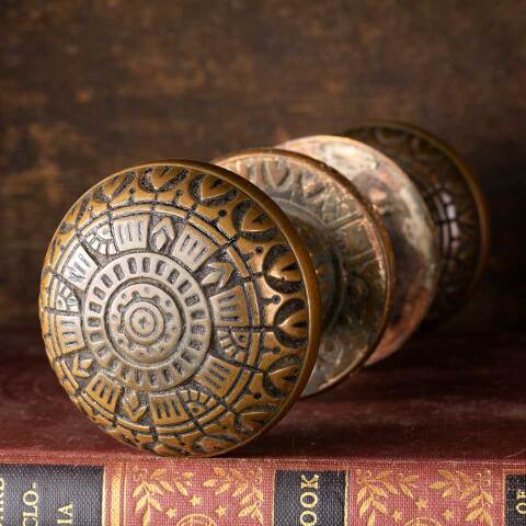 #50439 Antique Victorian Doorknob Hardware Set image 5