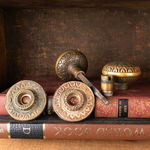 #50439 Antique Victorian Doorknob Hardware Set image 6