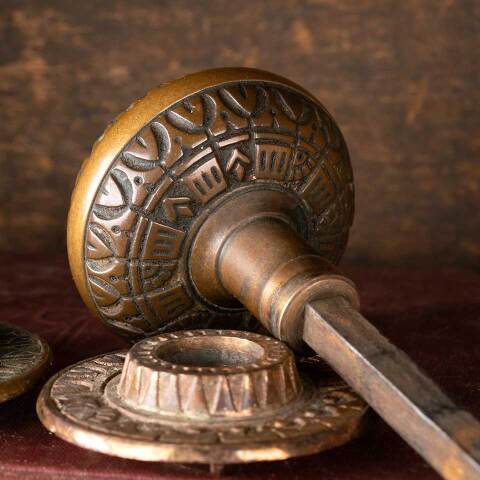 #50439 Antique Victorian Doorknob Hardware Set image 8