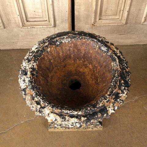 #50443 Antique Cast Iron Garden Urn Planter image 6