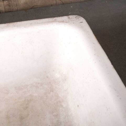 #50496 Antique Cast Iron Porcelain Enameled Sink image 4