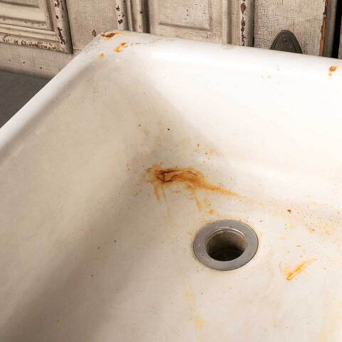 #50497 Antique Cast Iron Porcelain Enameled Sink image 3