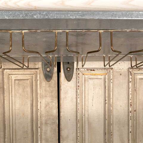 #50499 Salvaged Brass Wine Glass Holder Rack image 4