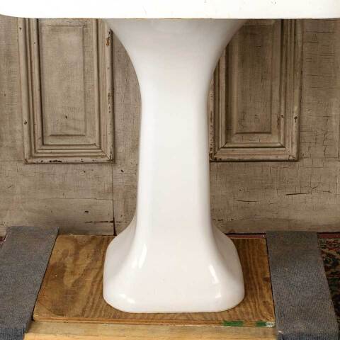 #50505 Antique Cast Iron Bathroom Pedestal Sink image 2