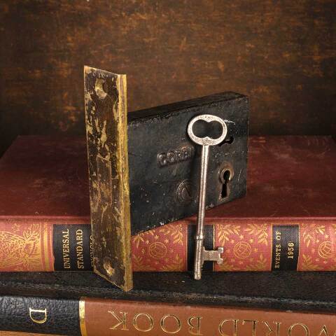 #50526 Antique Corbin Mortise Deadbolt & Key image 2