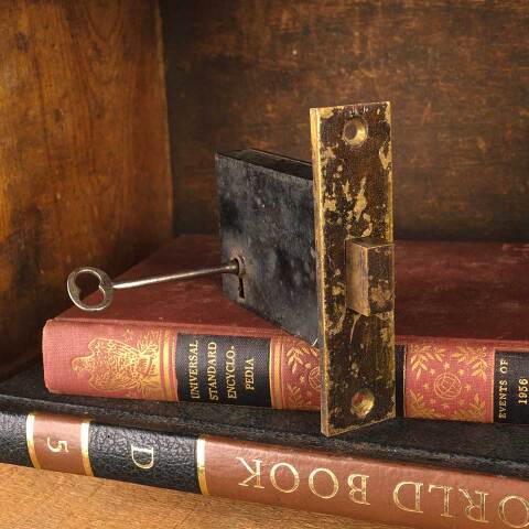 #50526 Antique Corbin Mortise Deadbolt & Key image 4