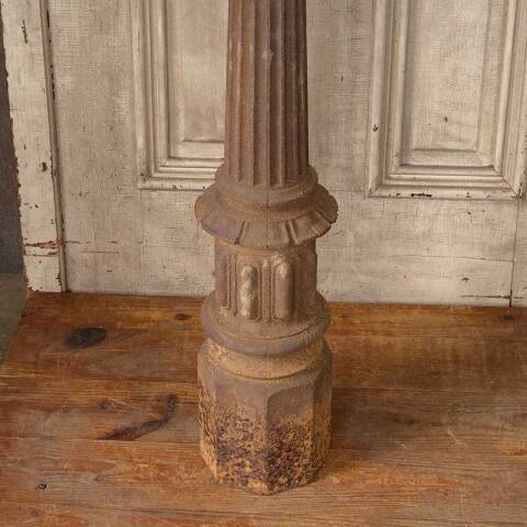 #50532 Salvaged Antique Cast Iron Garden Fence Post image 5