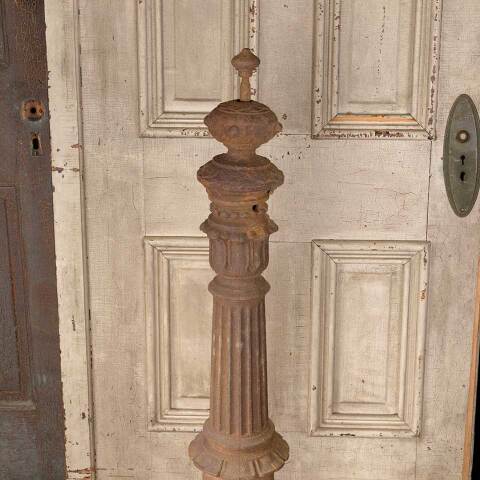 #50532 Salvaged Antique Cast Iron Garden Fence Post image 6