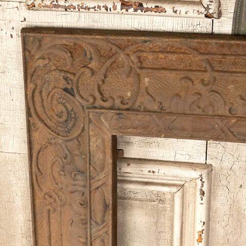 #50534 30x33 Antique Cast Iron Fireplace Surround image 2