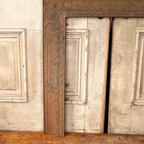 #50534 30x33 Antique Cast Iron Fireplace Surround image 3