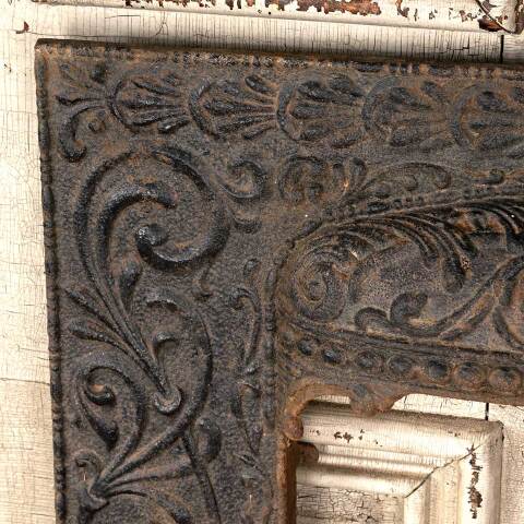 #50536 30x33 Antique Cast Iron Fireplace Surround image 2