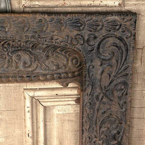 #50536 30x33 Antique Cast Iron Fireplace Surround image 4