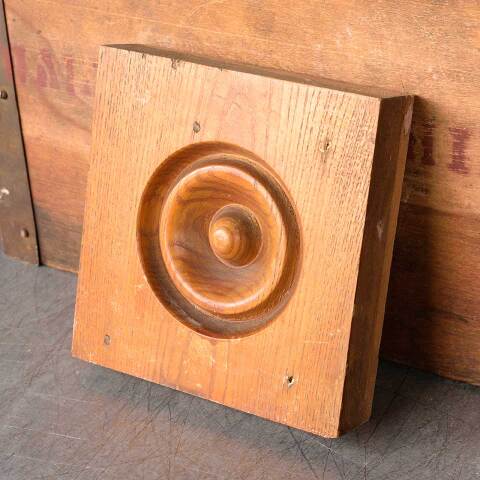 #50537 Antique Wood Rosette Interior Trim Block image 2
