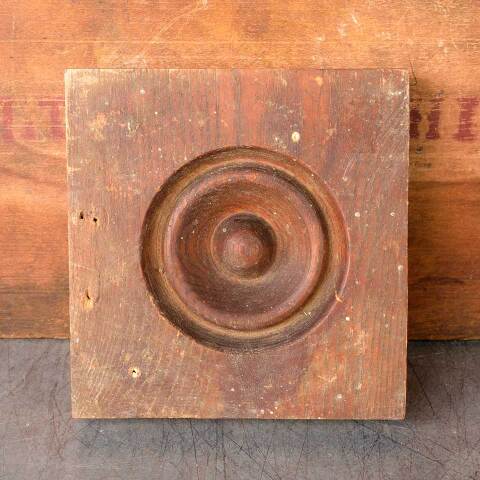 #50537 Antique Wood Rosette Interior Trim Block image 5