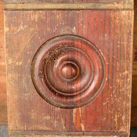 #50560 Antique Wood Rosette Interior Trim Block image 3
