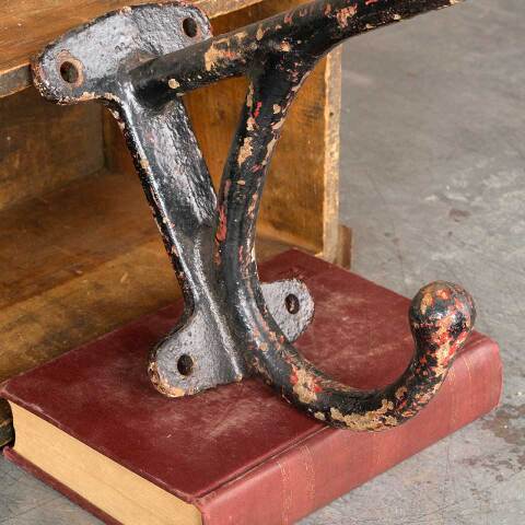 #50578 Large Antique Cast Iron Wall Mount Hook image 3