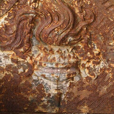 #50599 Antique Cast Iron Fireplace Log Holder image 2