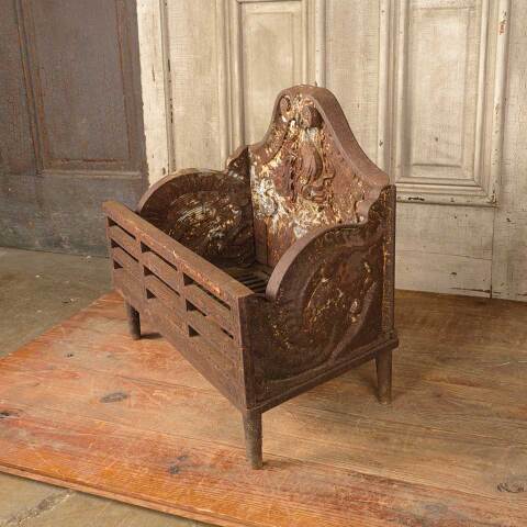 #50599 Antique Cast Iron Fireplace Log Holder image 5