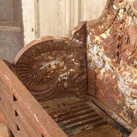 #50599 Antique Cast Iron Fireplace Log Holder image 6