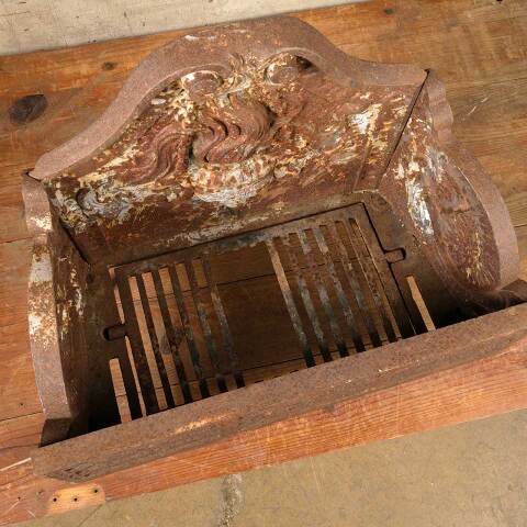 #50599 Antique Cast Iron Fireplace Log Holder image 4