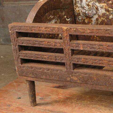 #50599 Antique Cast Iron Fireplace Log Holder image 8