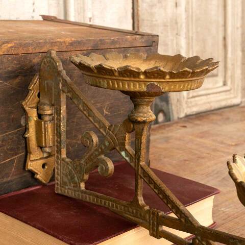 #50601 Cast Iron Wall Mount Oil Lamp Sconce image 8