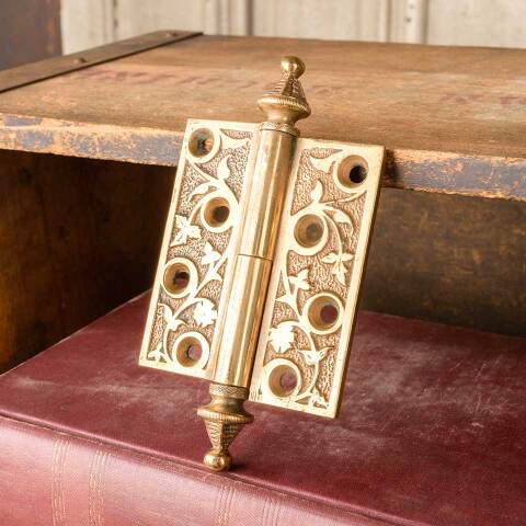 #50614 Ornate Solid Bronze Lift Off Door Hinge image 5