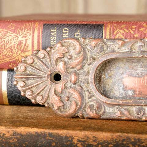 #50619 Antique Ornate Bronze Sash Window Lift image 5