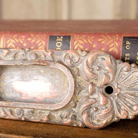 #50619 Antique Ornate Bronze Sash Window Lift image 6