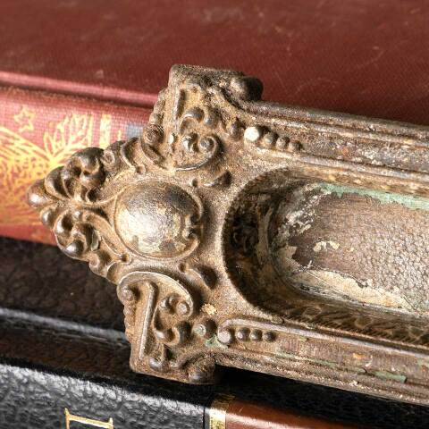 #50622 Antique Ornate Cast Iron Window Sash Lift image 6