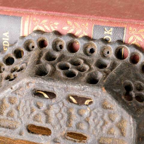 #50626 Antique Cast Iron Bin Pull Drawer Hardware image 4