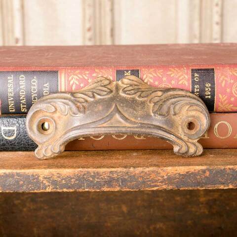 #50629 Antique Cast Iron Drawer Bin Pull Hardware image 2