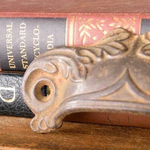 #50629 Antique Cast Iron Drawer Bin Pull Hardware image 3