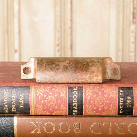 #50630 Antique Cast Iron Drawer Bin Pull Hardware image 2