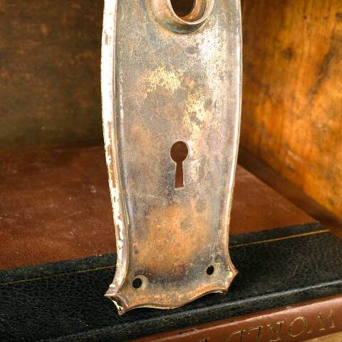 #50640 Arts & Crafts Doorknob Backplate Hardware image 2