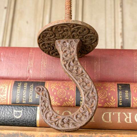 #50644 Antique Ornate Cast Iron Chandelier Hook image 4
