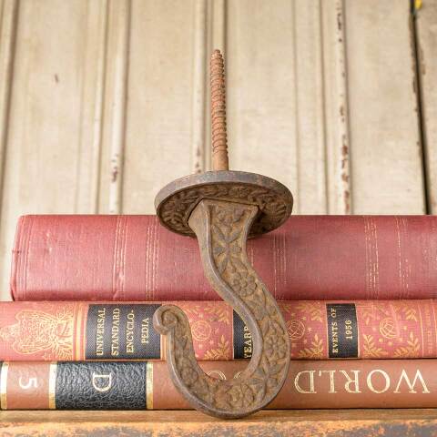 #50646 Antique Ornate Cast Iron Chandelier Hook image 2