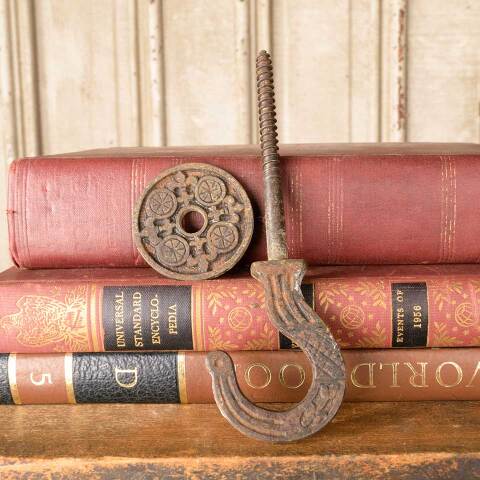 #50647 Antique Ornate Cast Iron Chandelier Hook image 5