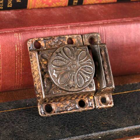 #50692 Antique Ornate Cast Iron Cabinet Latch image 2