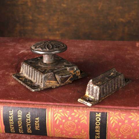 #50692 Antique Ornate Cast Iron Cabinet Latch image 8